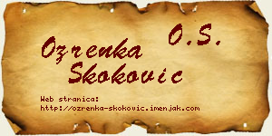 Ozrenka Skoković vizit kartica